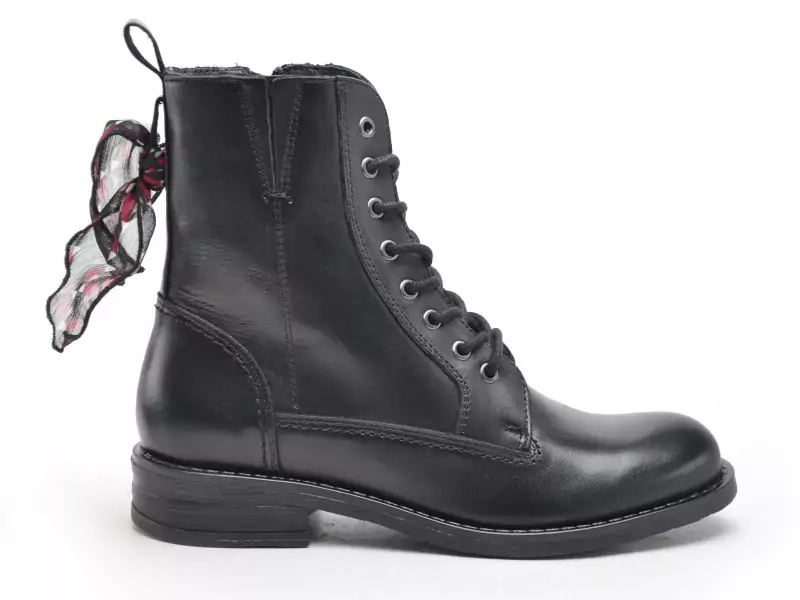  3508 NORMA Noir Boots et Bottines Plates Femme