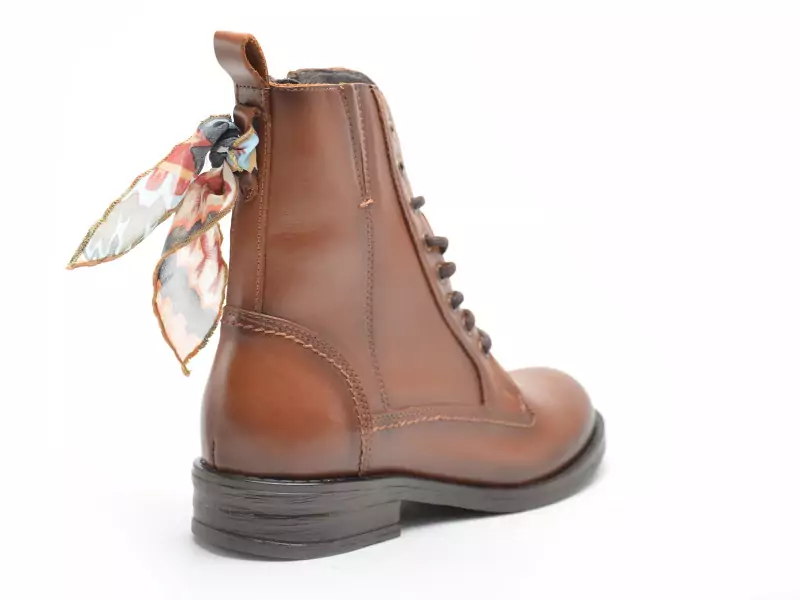  3508 NORMA Marron Boots et Bottines Plates Femme