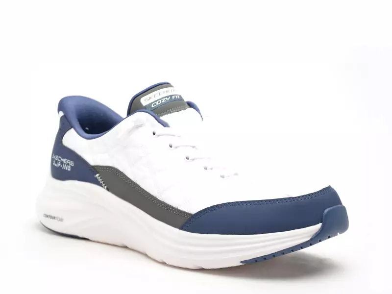 Skechers 232619 COSYFIT Blanc Baskets Basses Homme