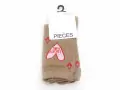 Pieces CHAUSSETTES PCSEBBY GLITTER EMB SOCK FC Beige Accessoires Femme