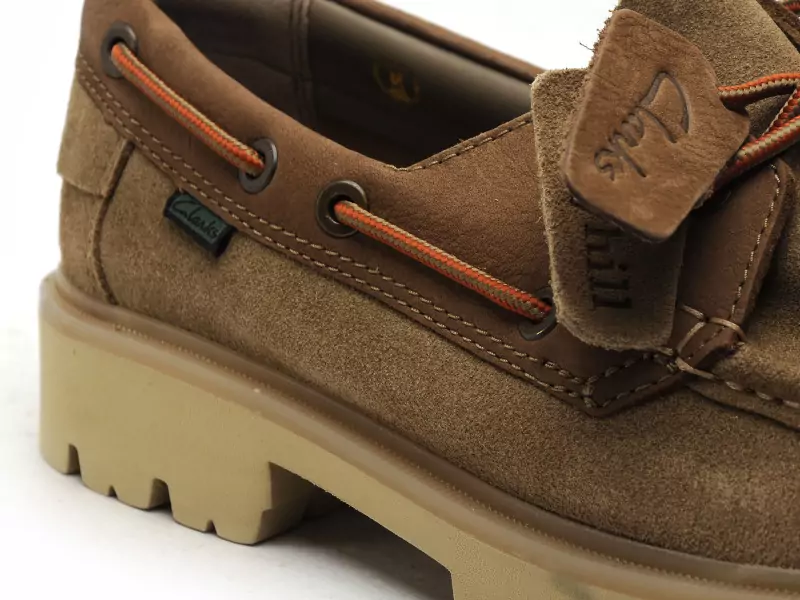 Clarks CLEYHILL BOAT Beige Mocassins Homme