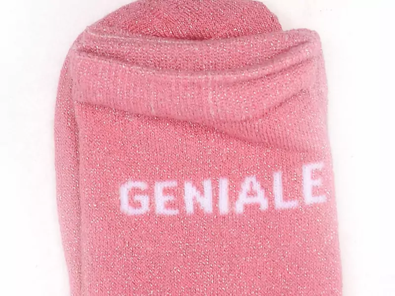 Pieces CHAUSSETTES PCSEBBY LONG GLITTER STATEMENT SOCK NOOS Rose Accessoires Femme