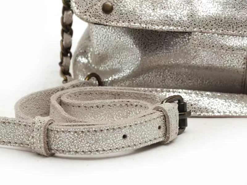 Pieces SAC PCFELIZIA LEATHER CROSS BODY Argent Accessoires Femme