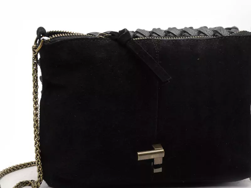 Pieces SAC PCBENNA LEATHER BRAIDED CROSSBODY FC Noir Accessoires Femme