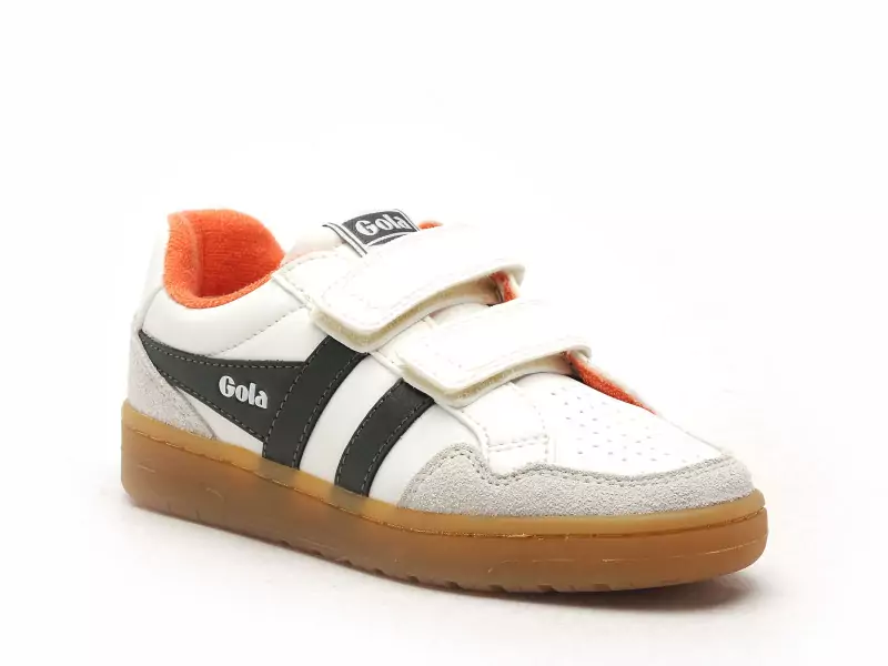 Gola EAGLE STRAP Blanc Baskets Basses Garçon