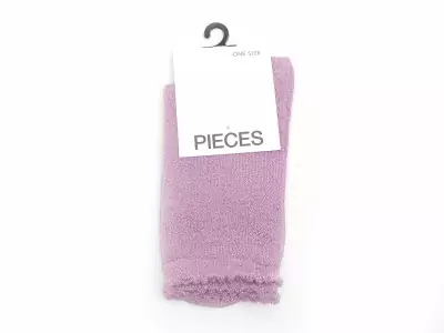 CHAUSSETTES PCSEBBY GLITTER LONG SOCKS NOOS BC Rose