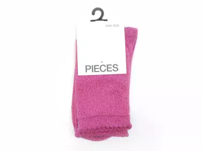 CHAUSSETTES PCSEBBY GLITTER LONG SOCKS NOOS BC Rose