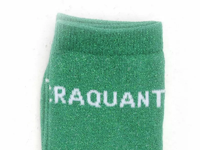 Pieces CHAUSSETTES PCSEBBY LONG GLITTER STATEMENT SOCK NOOS Vert Chaussettes Femme