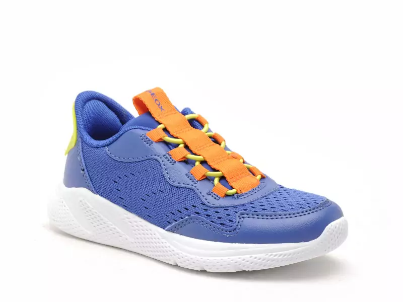 Geox J SPRINTYE FAST IN B J65NQA Bleu Baskets Basses Garçon
