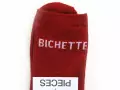 Pieces CHAUSSETTES PCSEBBY LONG GLITTER STATEMENT SOCK NOOS Rouge Chaussettes Femme
