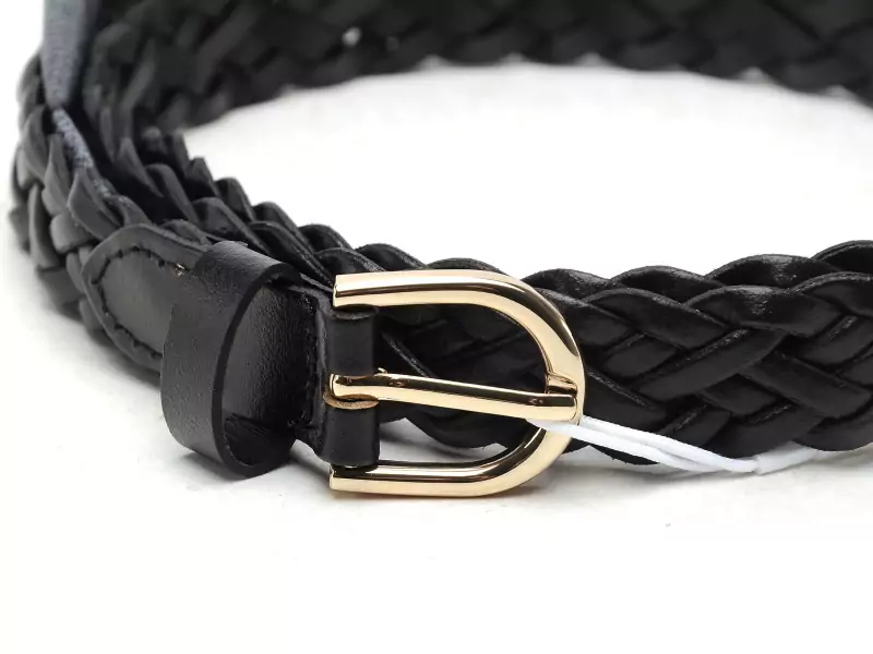 Pieces CEINTURE PCAVERY LEATHER BRAIDED SLI BELT NOOS Noir Accessoires