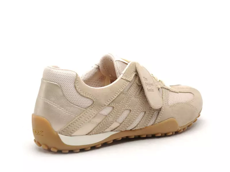 Geox D SNAKE ORIGINAL D65B0A Beige Baskets Basses Femme