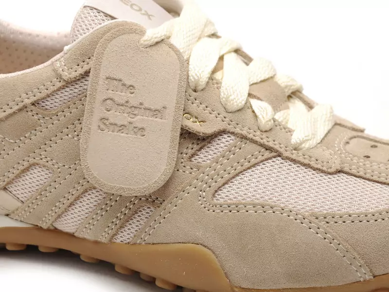 Geox D SNAKE ORIGINAL D65B0A Beige Baskets Basses Femme