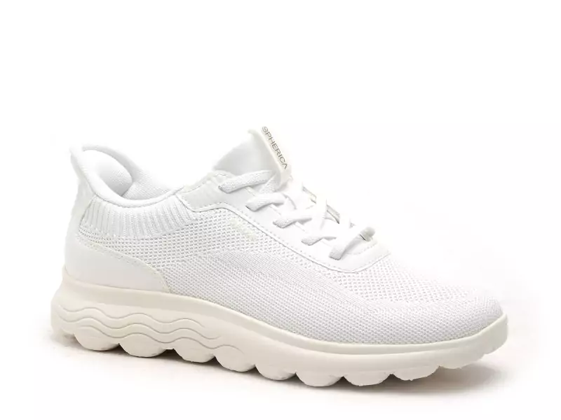 Geox D SPHERICA PLUS D557MA Blanc Baskets Basses Femme