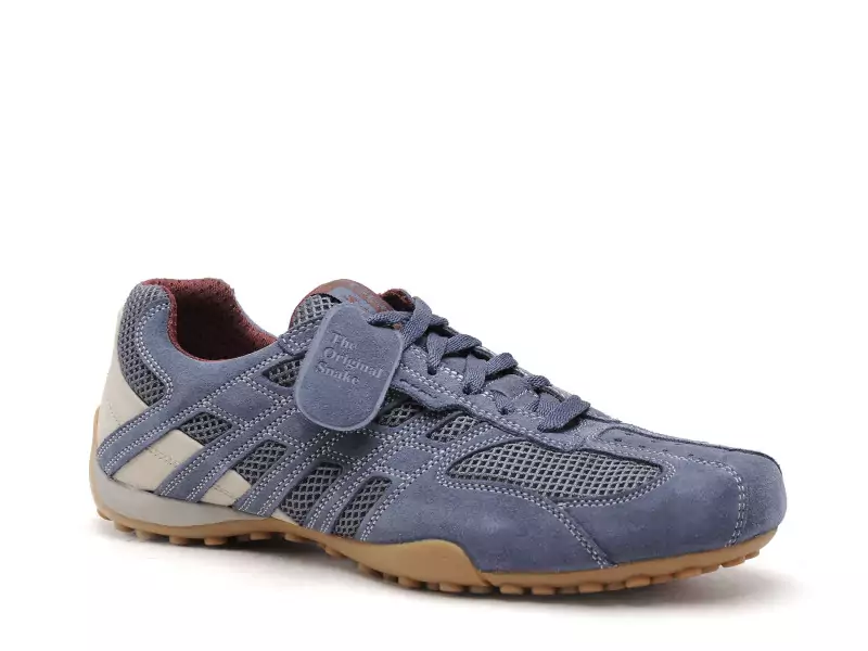 Geox U SNAKE ORIGINAL U55MNA Bleu Baskets Basses Homme
