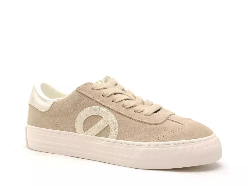 No Name ARCADE TOE SIDE Beige Baskets Basses Femme