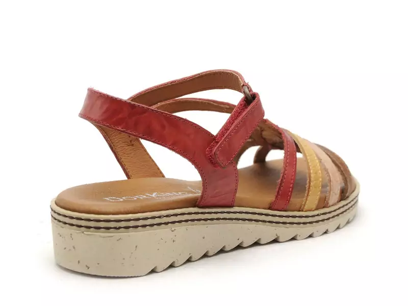 Dorking D9113 Rouge Sandales à Talons Femme