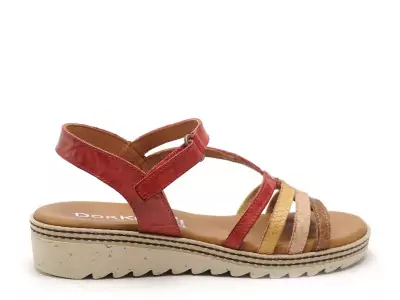 D9113 Rouge Sandales à Talons Femme