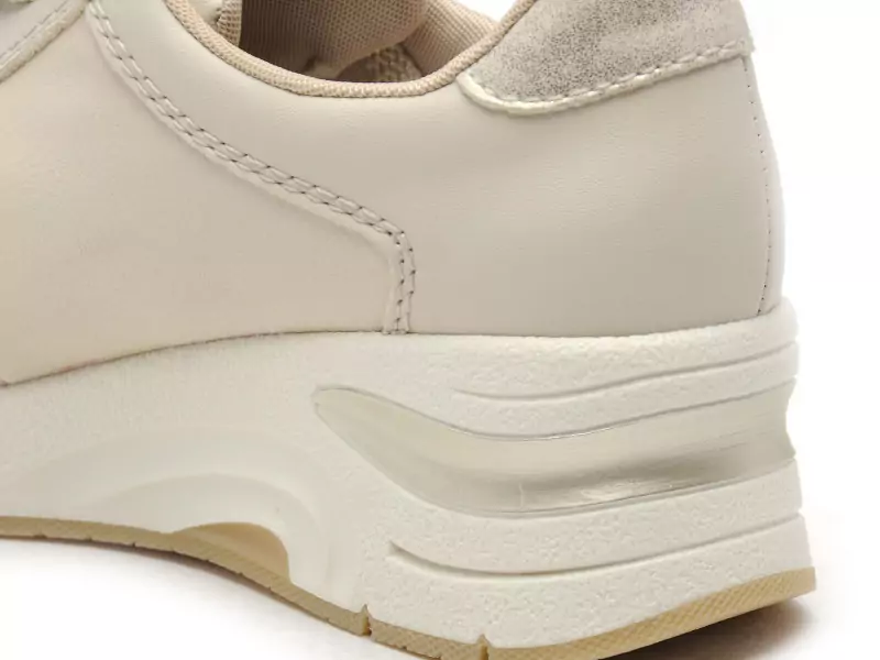 Rieker N9301 Beige Baskets Basses Femme