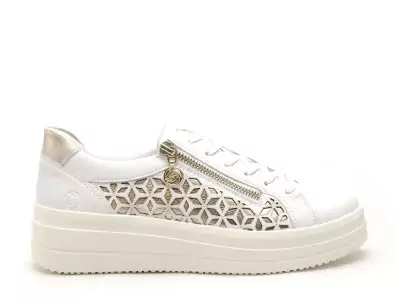 D1C11 Blanc Baskets Basses Femme