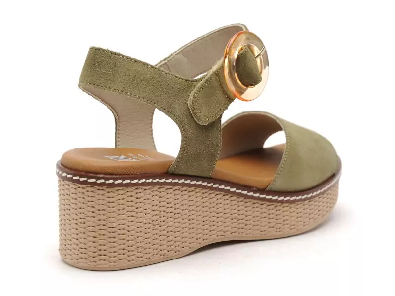 Dorking D9450 Vert Sandales à Talons Femme