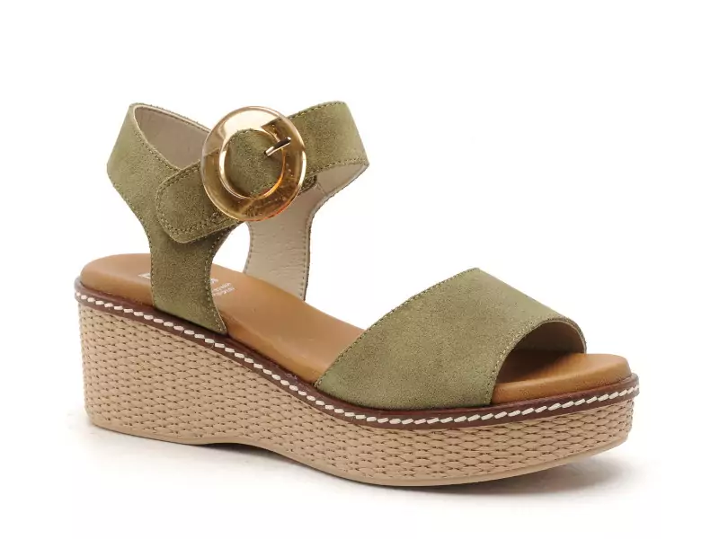 Dorking D9450 Vert Sandales à Talons Femme