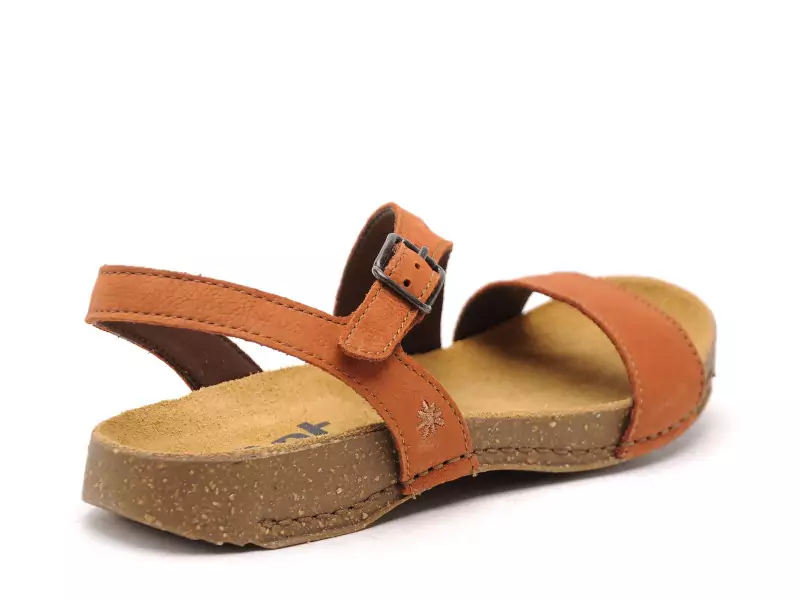 Art I BREATHE 1045 Orange Sandales Plates Femme