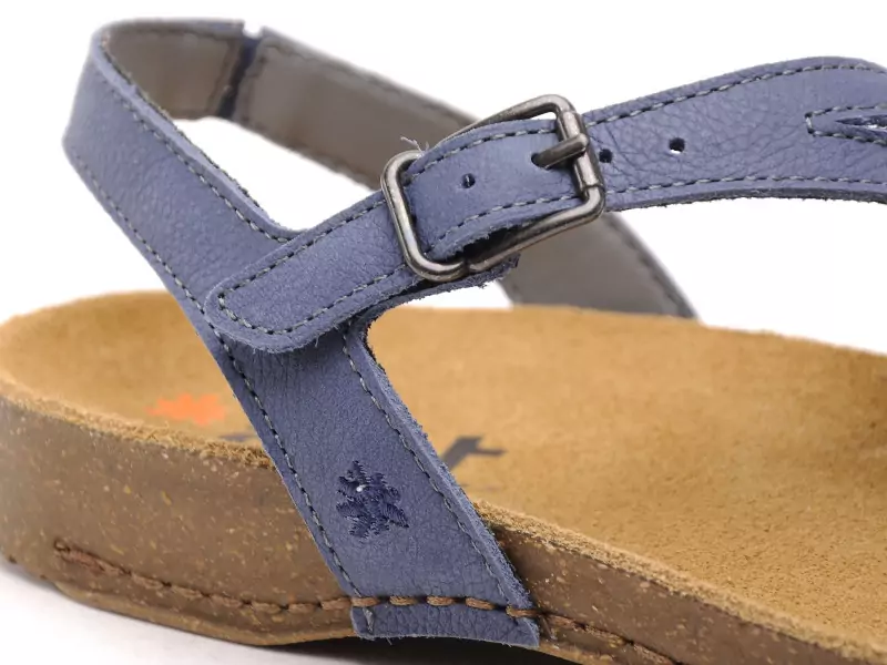 Art I BREATHE 1045 Bleu Sandales Plates Femme