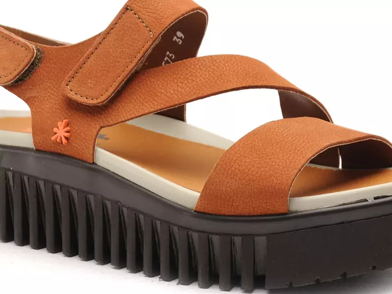 Art BRIGHTON 1573 Orange Sandales à Talons Femme