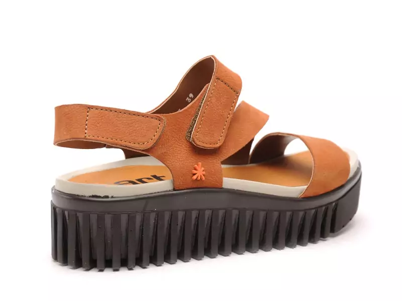 Art BRIGHTON 1573 Orange Sandales à Talons Femme