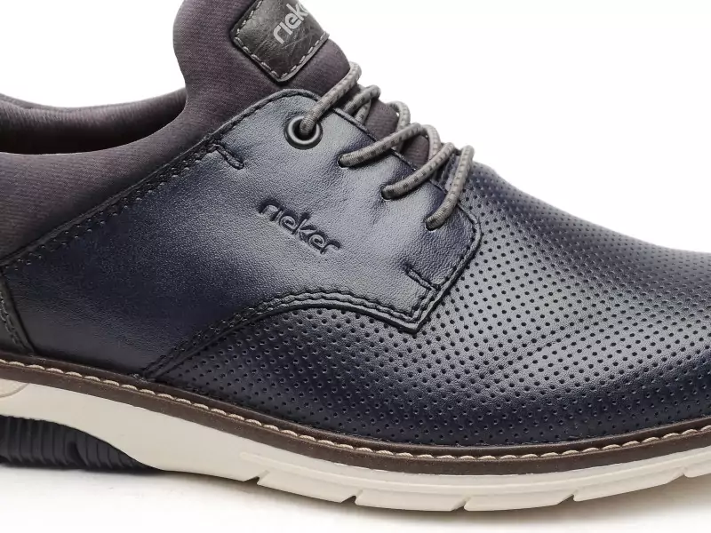 Rieker 14450 Bleu Chaussures de Ville Homme