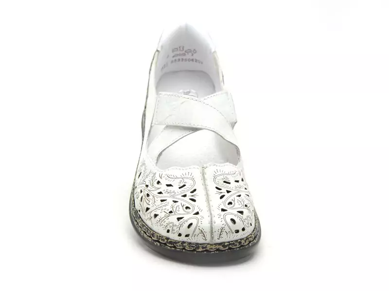 Rieker 46352 Blanc Slip in Ballerines Femme