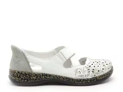 46352 Blanc Slip in Ballerines Femme