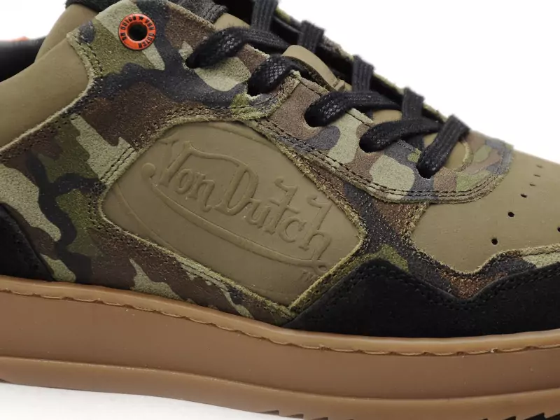 Von Dutch VIRAM Kaki Baskets Basses Homme