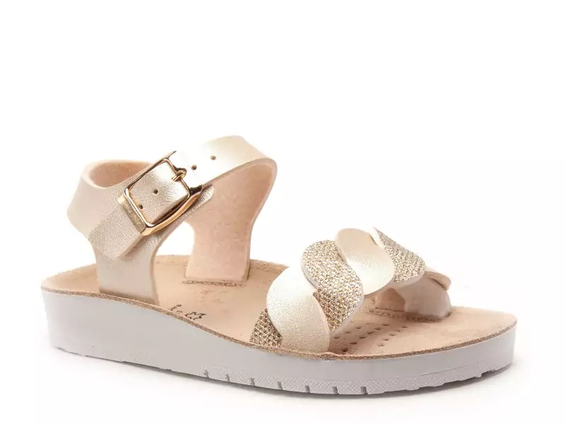 Geox J SANDAL COSTAREI GI J55EAE Or Sandales Fille