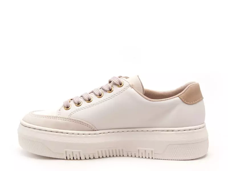 Rieker M1912 Beige Baskets Basses Femme