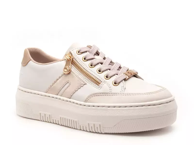 Rieker M1912 Beige Baskets Basses Femme