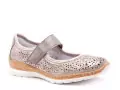 Rieker N4299 Argent Ballerines Femme