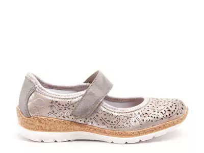 N4299 Argent Ballerines Femme