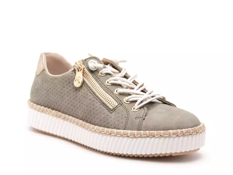 Rieker M2940 Kaki Baskets Basses Femme