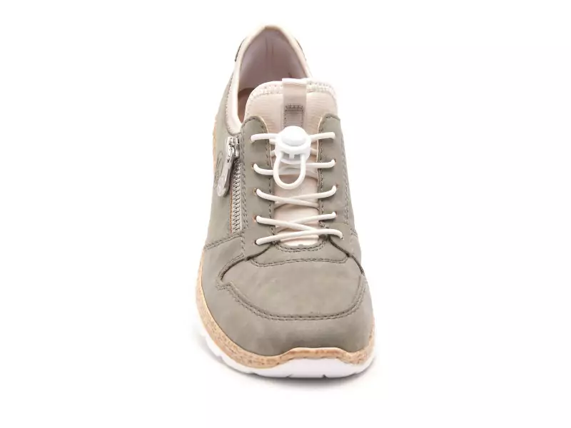 Rieker N42GO Kaki Baskets Basses Femme