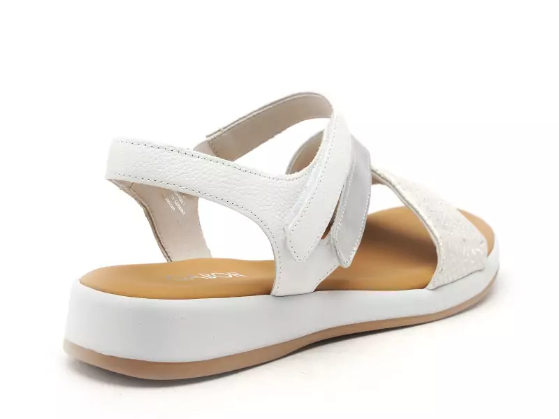 Gabor 82733 51 Blanc Sandales Plates Femme