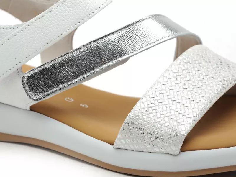 Gabor 82733 51 Blanc Sandales Plates Femme