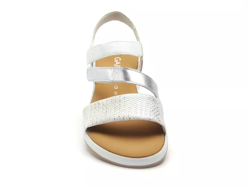 Gabor 82733 51 Blanc Sandales Plates Femme