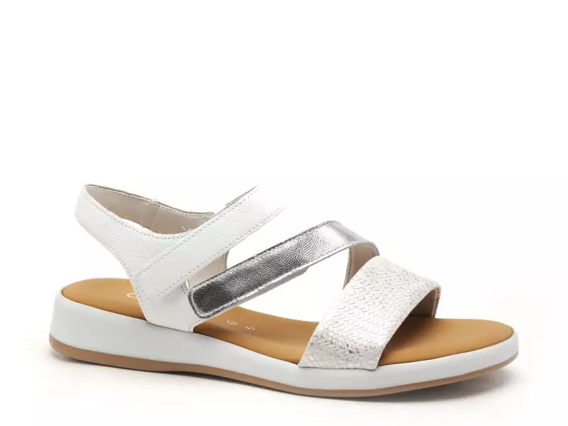 Gabor 82733 51 Blanc Sandales Plates Femme