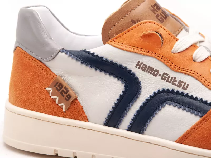 Kamogutsu CAMPO 048 Orange Baskets Basses Homme