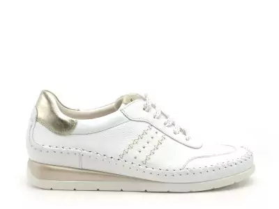 F2148 Blanc Baskets Basses Femme