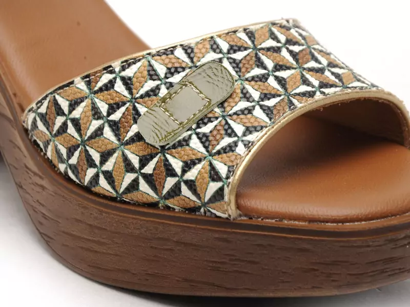 Nemonic 2371 Kaki Sandales à Talons Femme