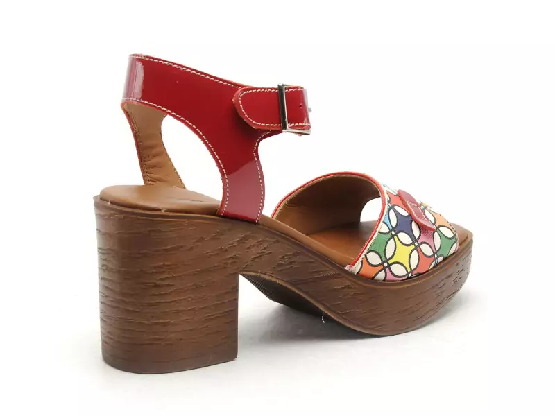 Nemonic 2371 Rouge Sandales à Talons Femme