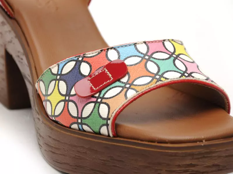 Nemonic 2371 Rouge Sandales à Talons Femme